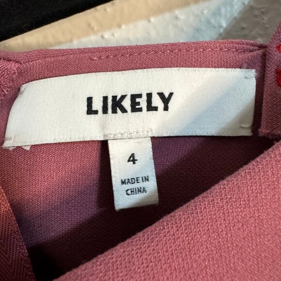 Likely Dionne Flounce Sheath Cocktail Dress, Size 4 - Picture 7 of 9